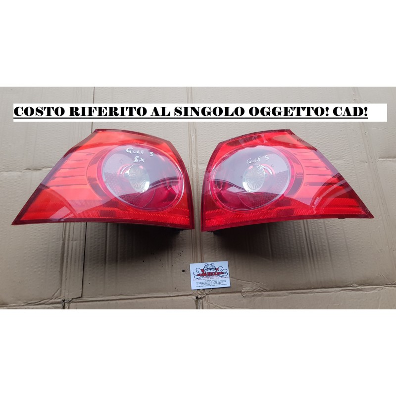 VOLKSWAGEN GOLF 5 FANALE FANALI FARO FARI LUCE STOP ESTERNO POSTERIORE DX SX