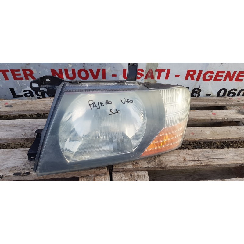 MITSUBISHI PAJERO V60 PROIETTORE FANALE FANALI LUCE FARO FARI ANT SINISTRO SX