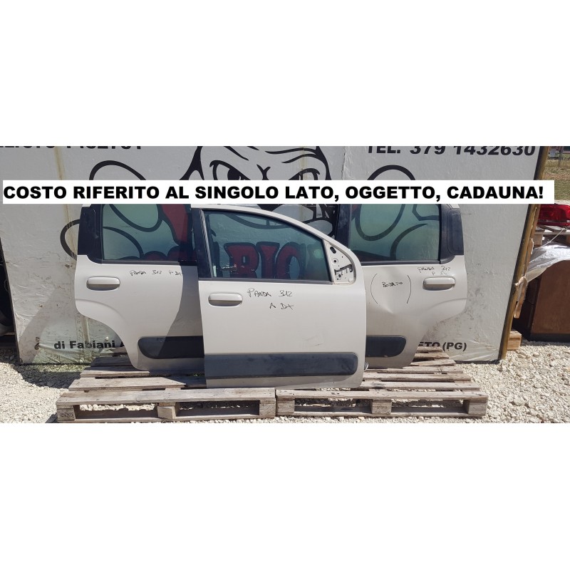 FIAT PANDA 312 SPORTELLO SPORTELLI PORTIERA PORTIERE PORTE LATERALI ANT POST