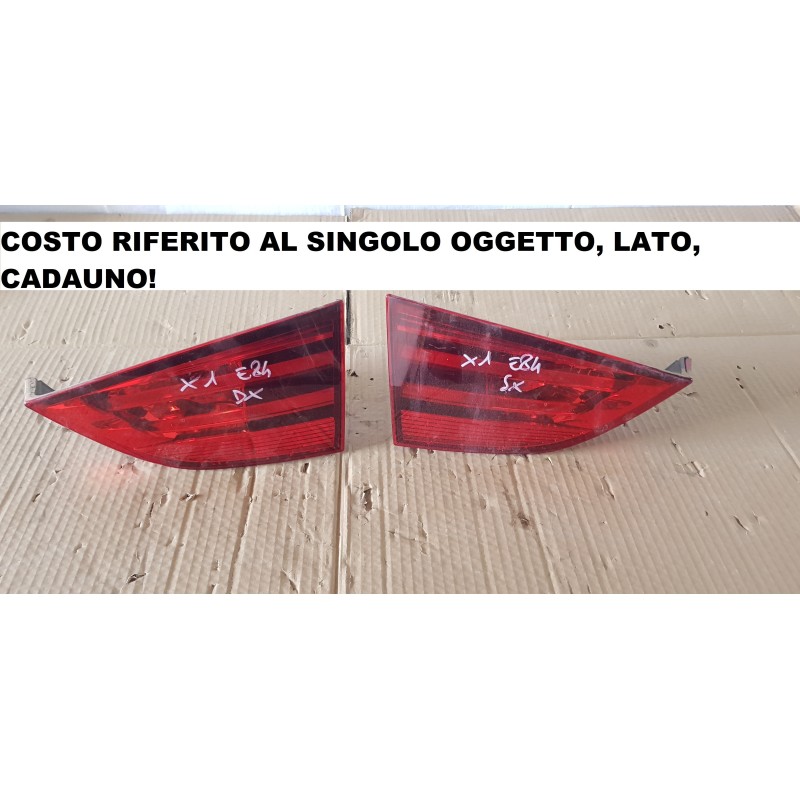 BMW X1 E84 FANALE FANALINO STOP INTERNO PORTELLONE BAGAGLIAIO POSTERIORE SX-DX