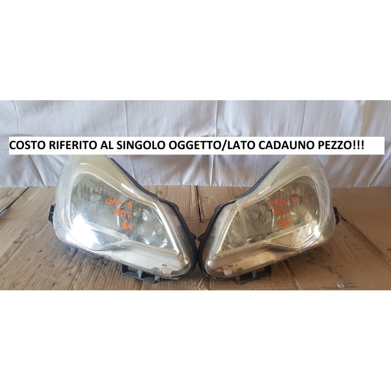 OPEL CORSA D RESTYLING PROIETTORE PROIETTORI FARO FARI LUCE LUCI ANTERIORE DX SX