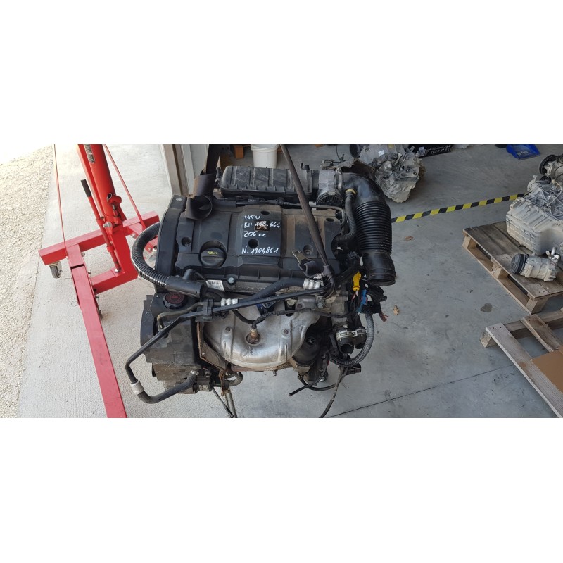 PEUGEOT 206 MOTORE COMPLETO MONOBLOCCO COLLETTORE TESTATA NFU 80kw 109cv 16v