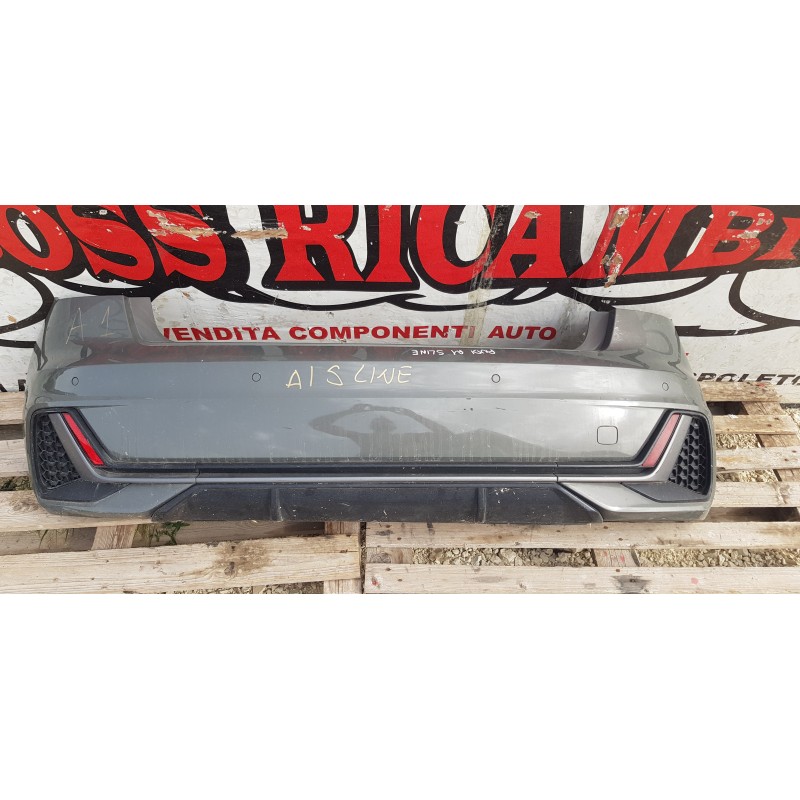 AUDI A1 GB S-LINE PARAURTI PARAURTO POSTERIORE SENSORI RETRONEBBIA SPOILER