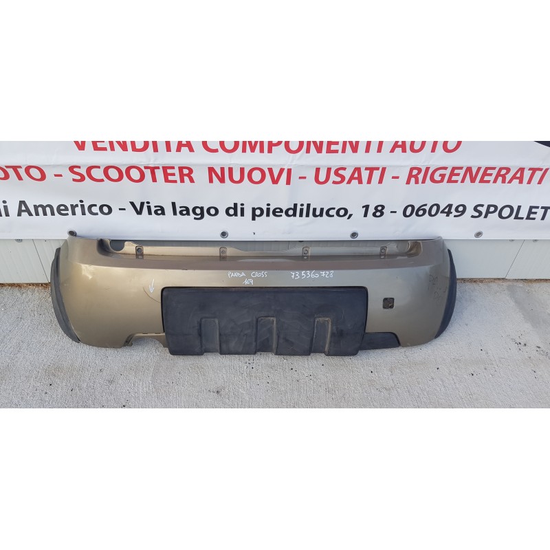 FIAT PANDA 169 CROSS PARAURTI PARAURTO POSTERIORE NUDO REAR BUMPER 735360728